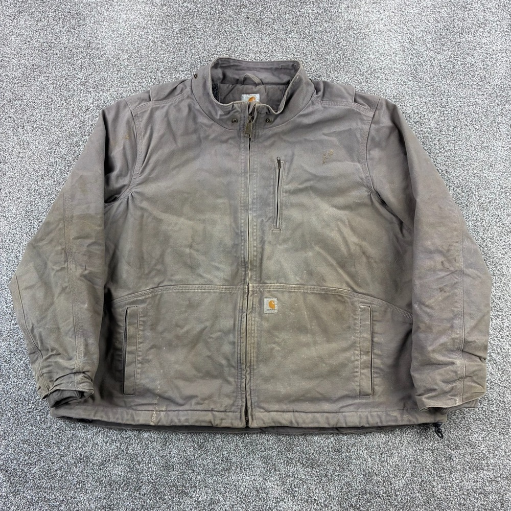 Carhartt Full Swing Caldwell Jacket Women's 2XL Gray Fleece Lined Heavyweight